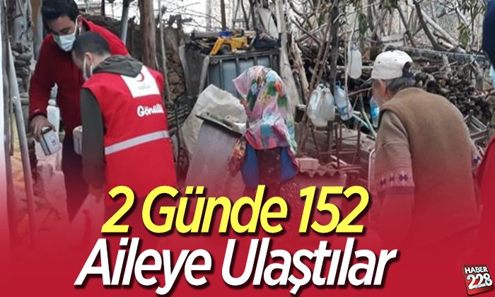 2 günde 152 aileye ulaştılar