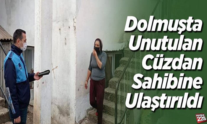 Dolmuşta Unutulan Cüzdan Sahibine Ulaştırıldı