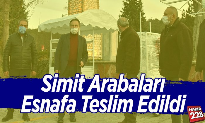 Simit arabaları esnafa teslim edildi