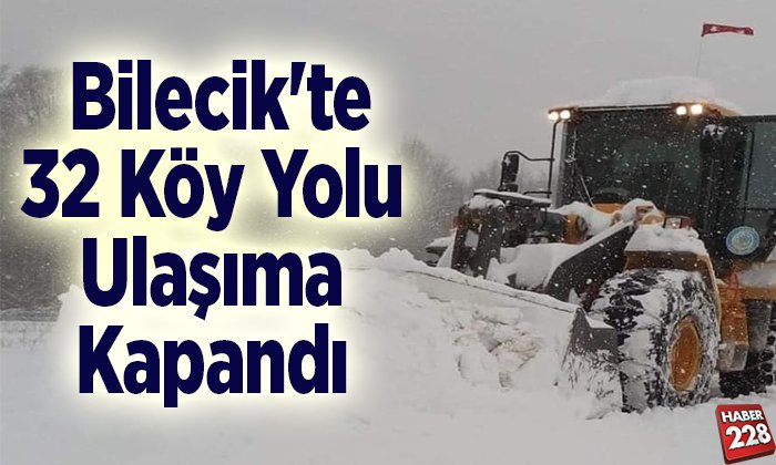 kar yağışı nedeniyle ulaşıma kapandı