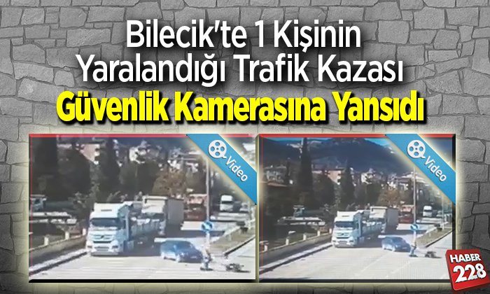 trafik kazası güvenlik kamerasına yansıdı