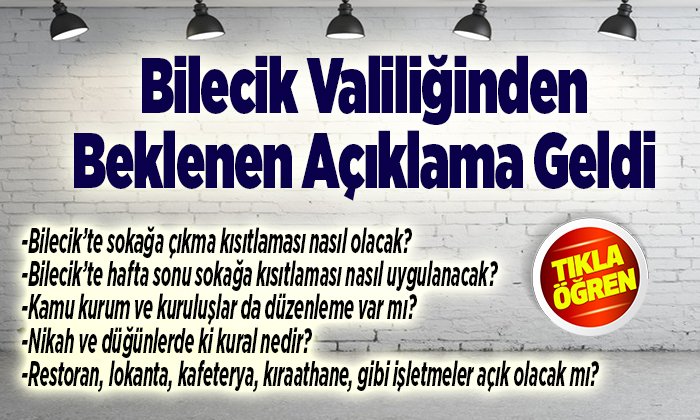 Bilecik Valiliğinden Beklenen Açıklama Geldi