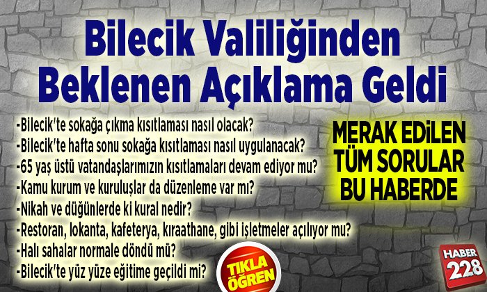 Bilecik Valiliğinden Beklenen Açıklama Geldi