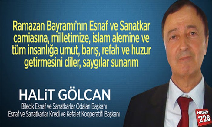 Esnaf ve Sanatkarlar Odası Başkanı Halit Gölcan