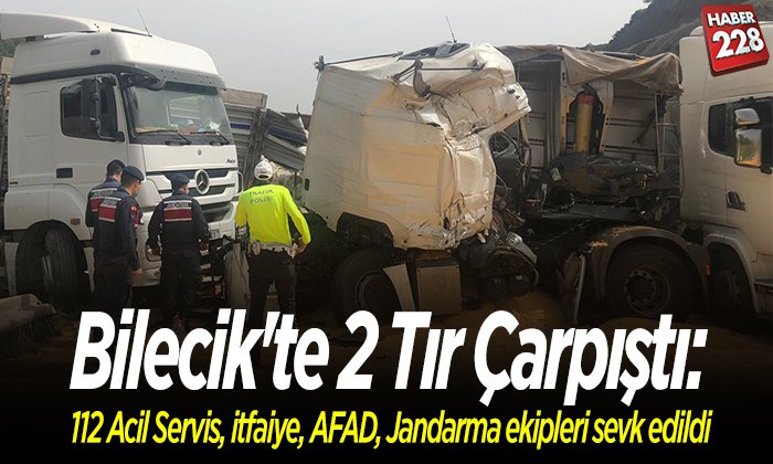 iki tır çarpıştı