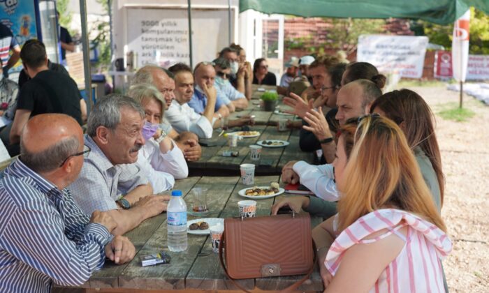 BAŞKAN ŞAHİN VE CHP İL YÖNETİMİ KAZI ALANINDA