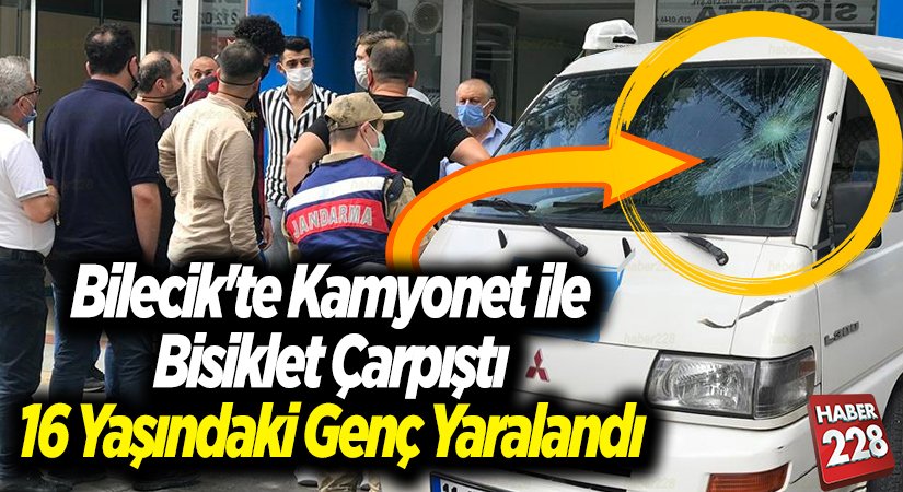 kamyonet ile bisiklet çarpıştı 16 yaşındaki genç yaralandı