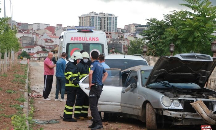 Takla atan araçta 1 kişi yaralandı