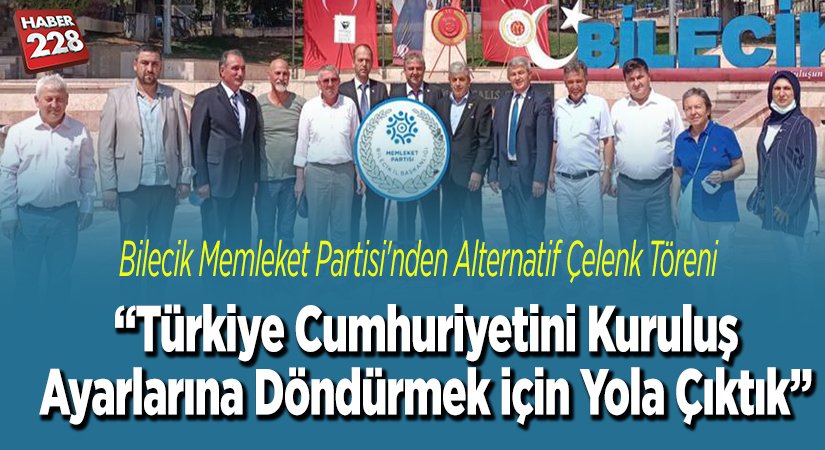 Bilecik Memleket Partisi'nden alternatif çelenk töreni