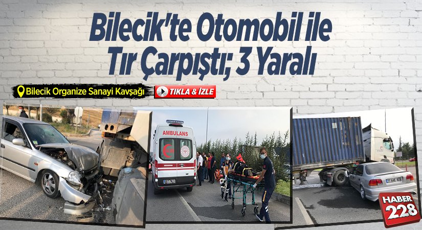 otomobil ile tır çarpıştı