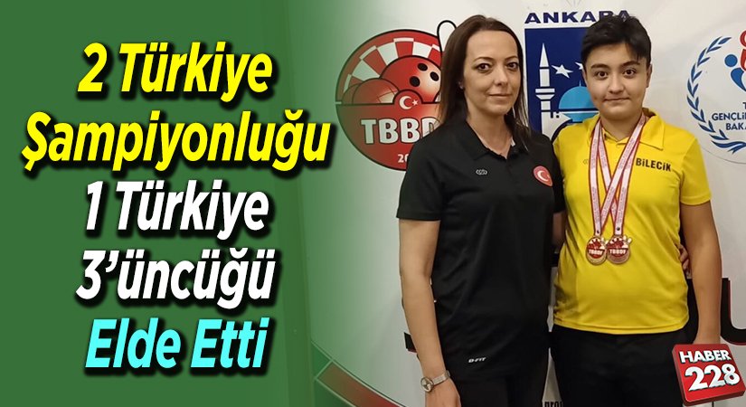 2 Türkiye Şampiyonluğu bir de Türkiye 3üncüğü elde etti