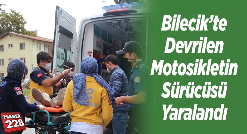 Devrilen motosikletin sürücüsü yaralandı