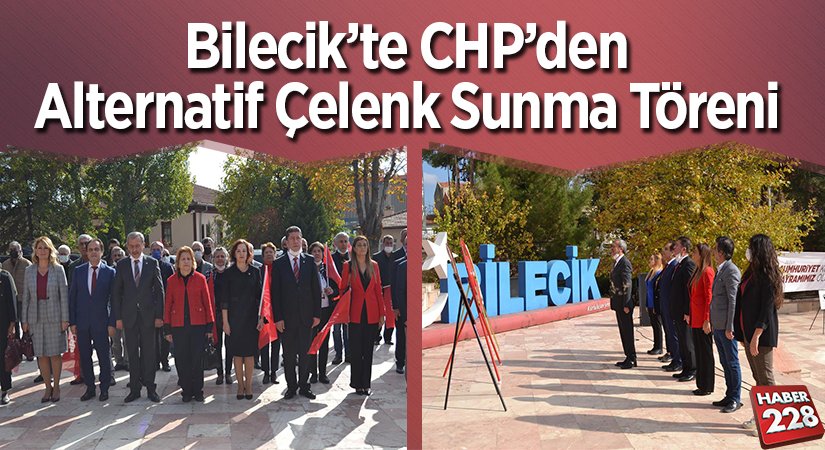 CHPden alternatif çelenk sunma töreni
