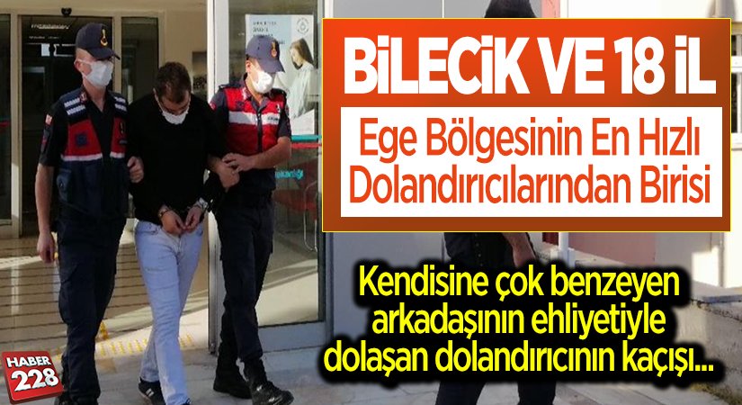 Kendisine çok benzeyen arkadaşının ehliyetiyle dolaşan dolandırıcının kaçışı