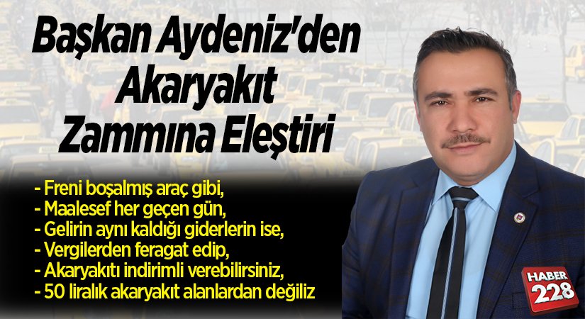 akaryakıt zammına eleştiri