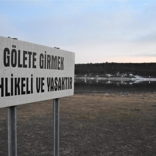 Pelitözü Göleti'nde su seviyesi düştü