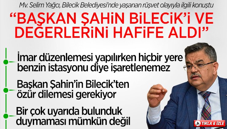 Milletvekili Selim Yağcı: “Başkan Şahin, Bilecik’i ve değerlerini hafife aldı”