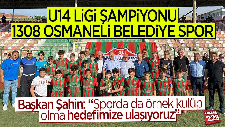 1308 Osmaneli Belediye Spor U14 takımı Bilecik şampiyonu oldu