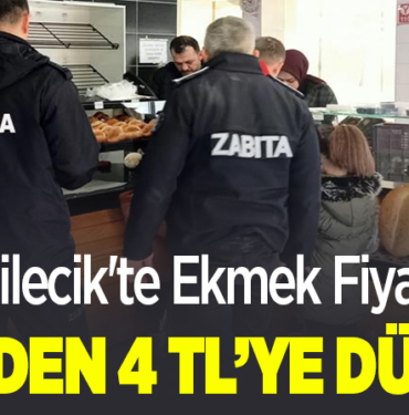 Bilecik'te Ekmek Fiyatı 5 TL'den 4 TL'ye Düştü!