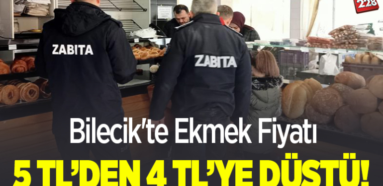 Bilecik’te Ekmek Fiyatı 5 TL’den 4 TL’ye Düştü!