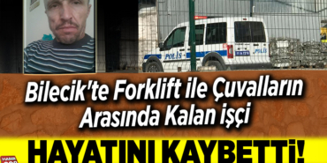 Bilecikte iş kazası 1 kişi öldü