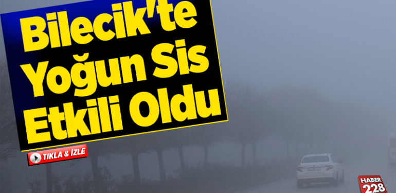 Bilecik'te yoğun sis etkili oldu