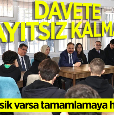 Biz onların ne eksiği varsa tamamlamaya hazırız.