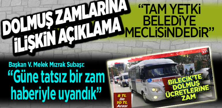 dolmuş zammıyla ilgili açıklama