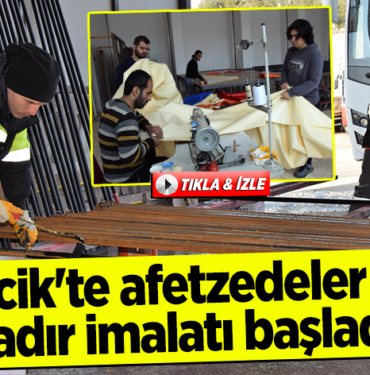 Bilecik'te afetzedeler için çadır imalatı başladı