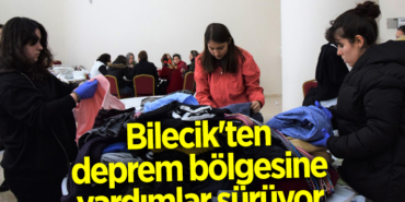 Bilecik'ten deprem bölgesine yardımlar sürüyor