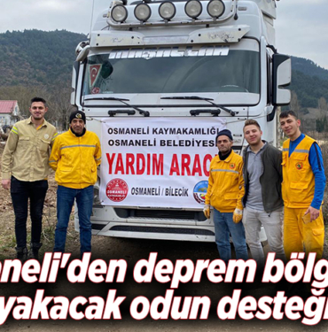 Osmaneli'den deprem bölgesine yakacak odun desteği
