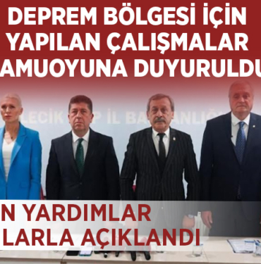 YAPILAN YARDIMLARI RAKAMLARLA AÇIKLADI