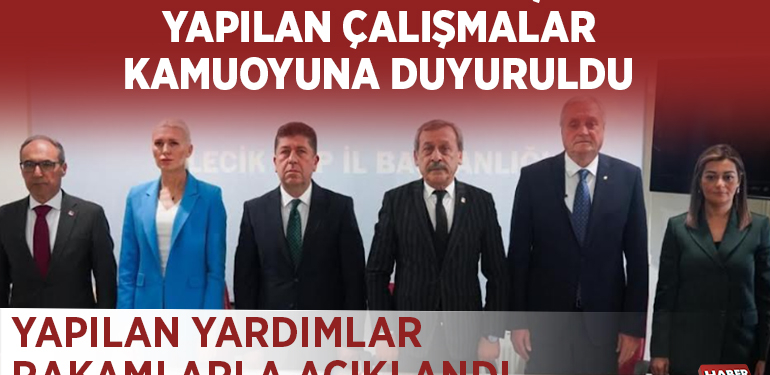 DEPREM BÖLGESİ İÇİN YAPILAN ÇALIŞMALARI KAMUOYUNA DUYURULDU