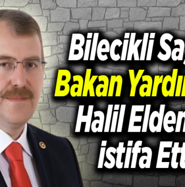 Bilecikli Sağlık Bakan Yardımcısı Halil Eldemir, istifa etti
