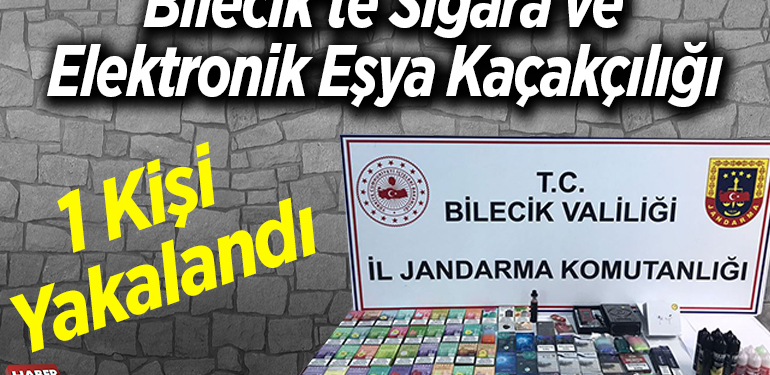 Bilecik’te sigara ve elektronik eşya kaçakçılığı