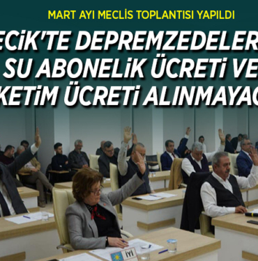 DEPREMZEDELERDEN SU ABONELİK ÜCRETİ VE TÜKETİM ÜCRETİ ALINMAYACAK