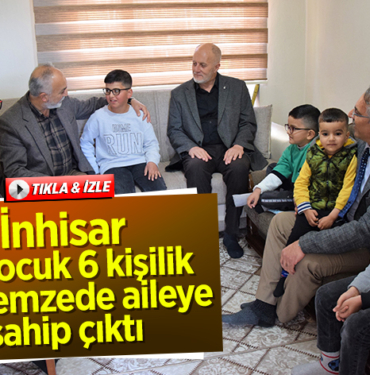 İnhisar, 5'i çocuk 6 kişilik depremzede aileye sahip çıktı