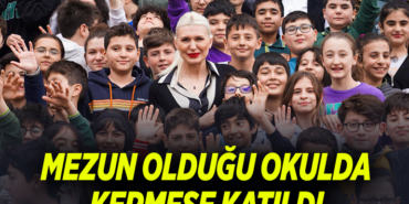 MEZUN OLDUĞU OKULDA KERMESE KATILDI