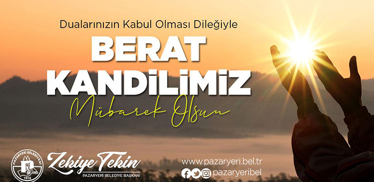 Başkan Tekin’in Berat Kandili Mesajı