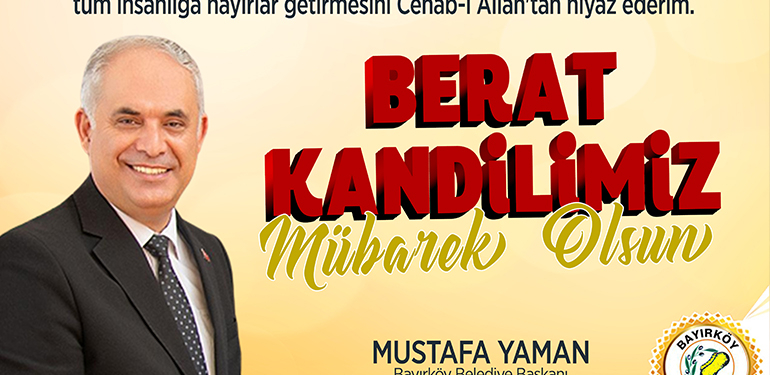 Başkan Yaman’ın Berat Kandili Mesajı