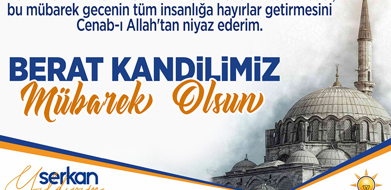 Başkan Yıldırım’ın Berat Kandili Mesajı
