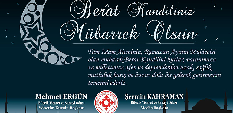 Bilecik TSO Berat Kandili Mesajı