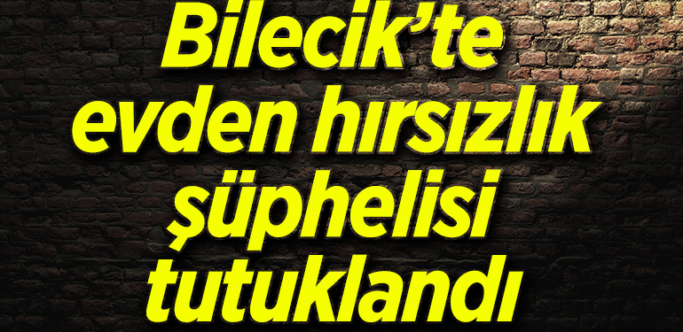 Bilecik’te evden hırsızlık şüphelisi tutuklandı