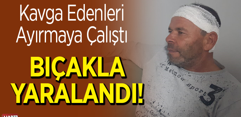 Kavga edenleri ayırmaya çalıştı bıçakla yaralandı