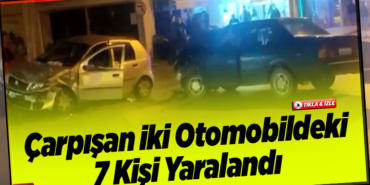 Çarpışan iki otomobildeki 7 kişi yaralandı