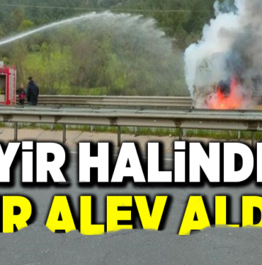 SEYİR HALİNDEKİ TIR ALEV ALDI!