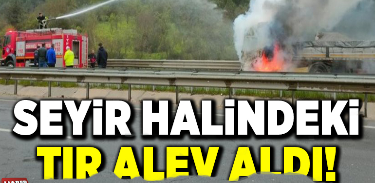 SEYİR HALİNDEKİ TIR ALEV ALDI!