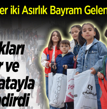 bayram geleneğinde şeker ve çikolata dağıtıldı