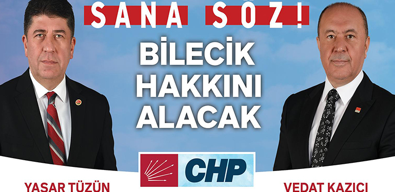 CHP Bilecik Milletvekili Adayı Yaşar Tüzün ile Vedat Kazıcı