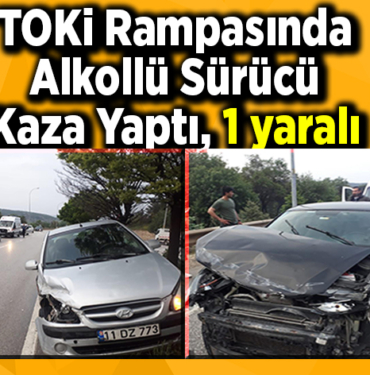 Alkollü Sürücü Kaza Yaptı 1 yaralı